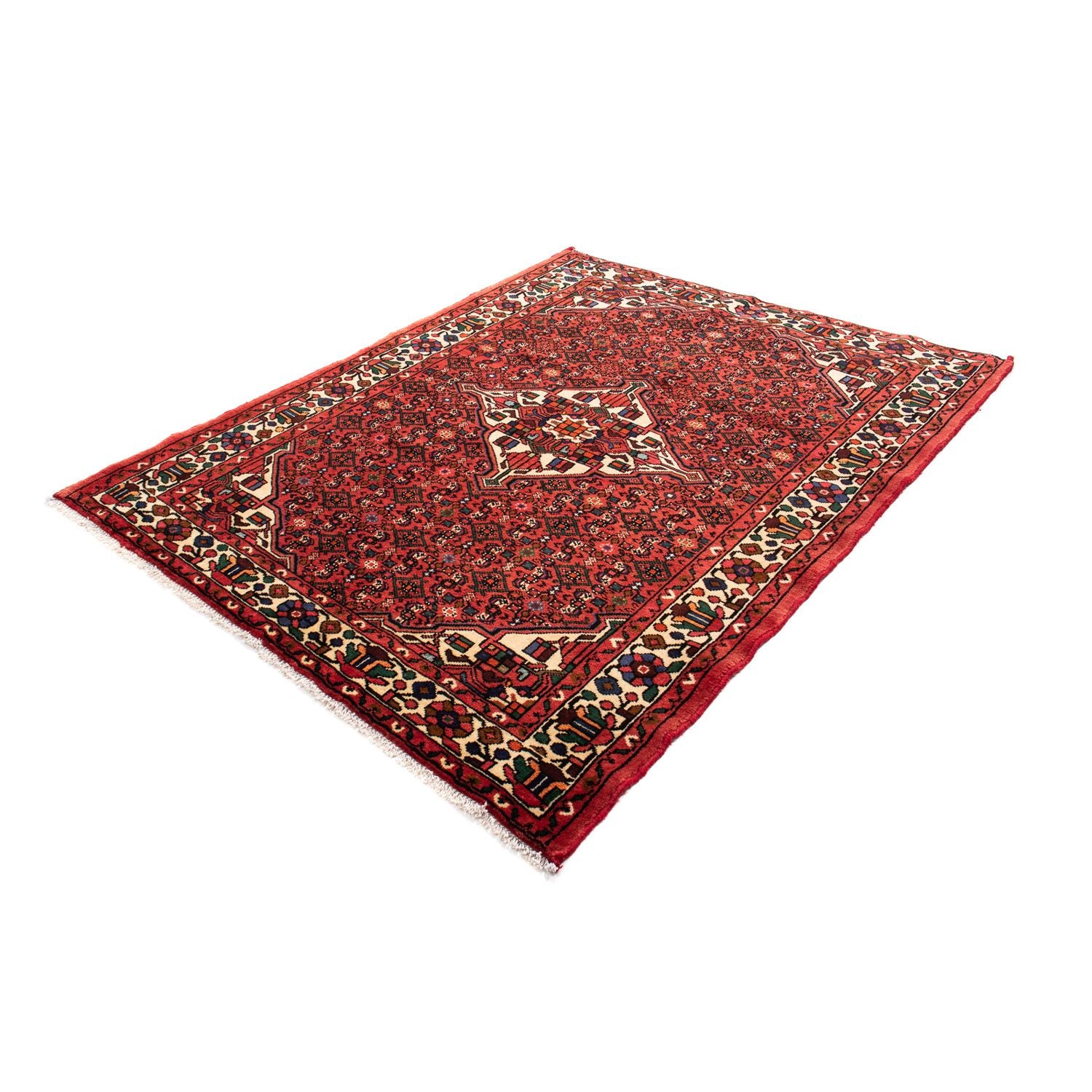 Alfombra persa - Nómada - 195 x 150 cm - rojo oscuro
