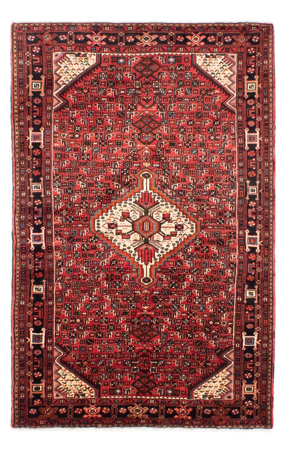 Alfombra persa - Nómada - 225 x 145 cm - rojo oscuro