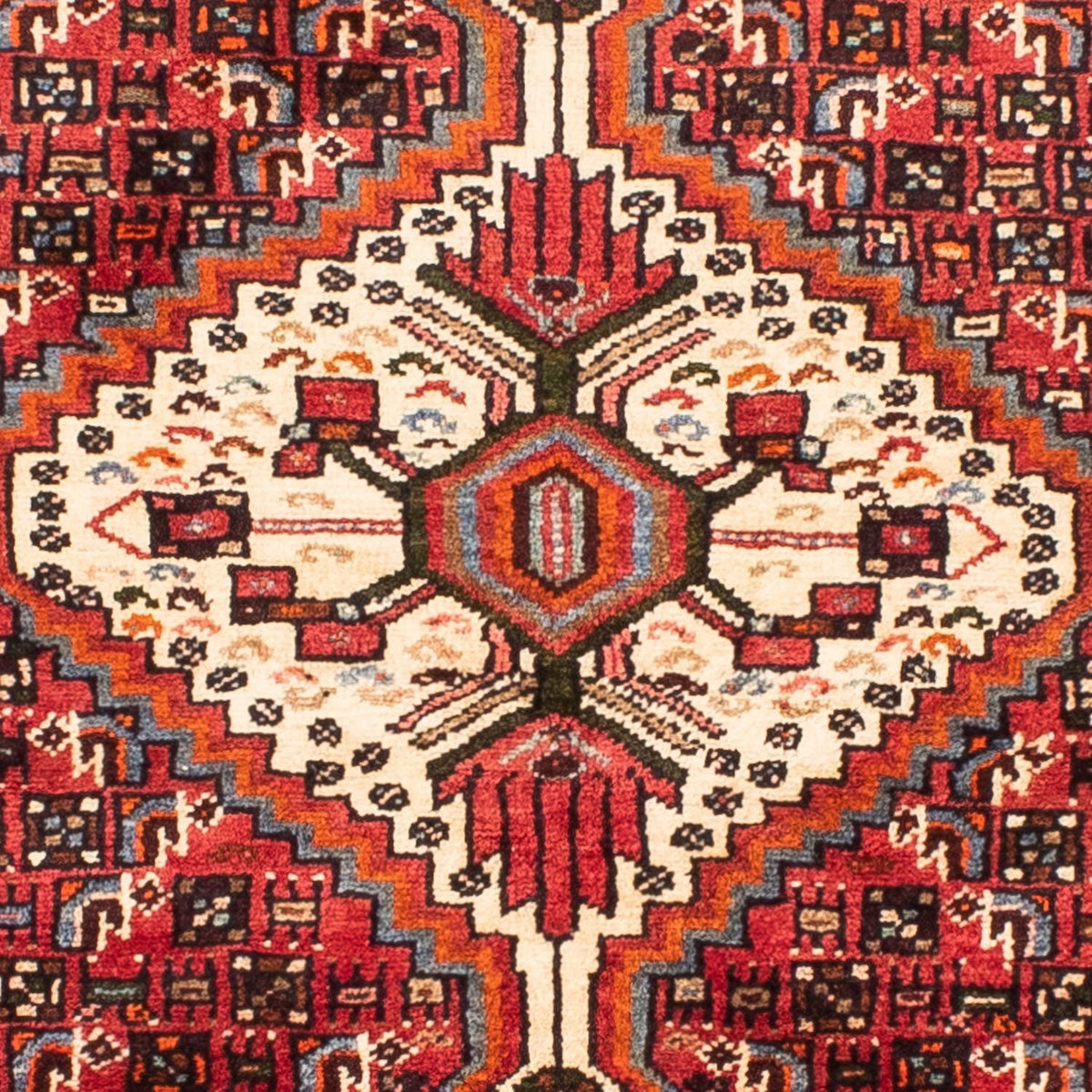 Alfombra persa - Nómada - 225 x 145 cm - rojo oscuro