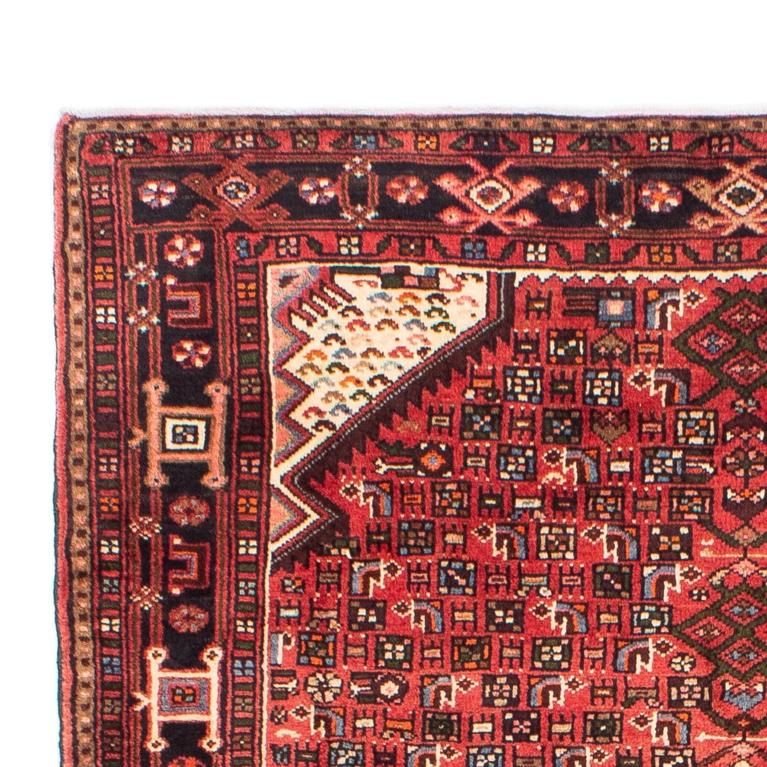 Alfombra persa - Nómada - 225 x 145 cm - rojo oscuro