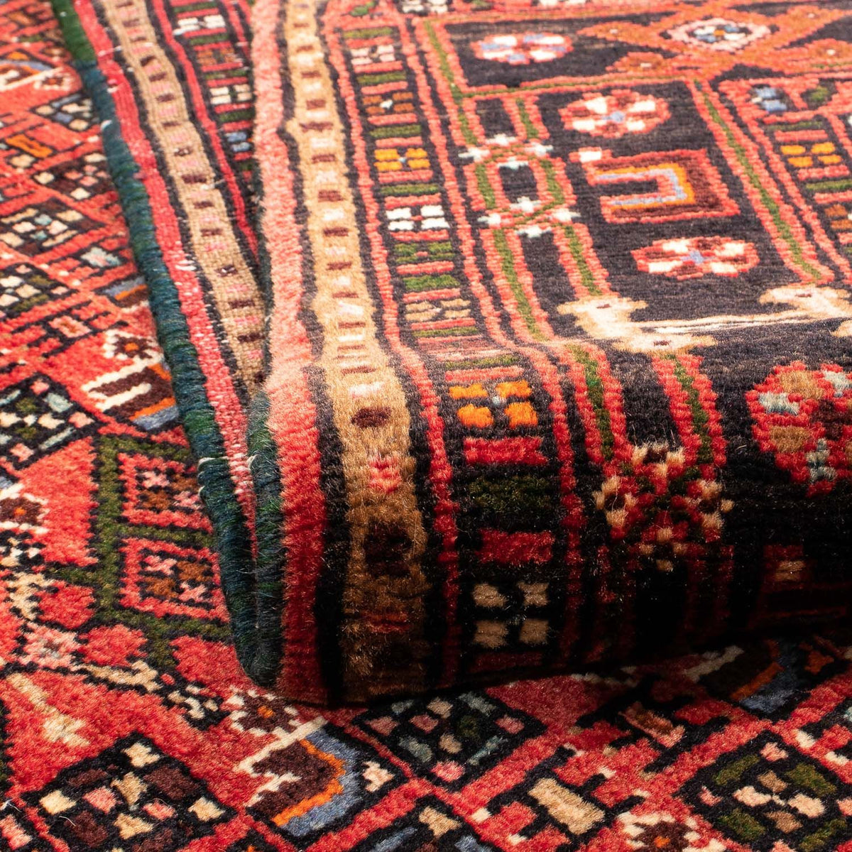 Alfombra persa - Nómada - 225 x 145 cm - rojo oscuro