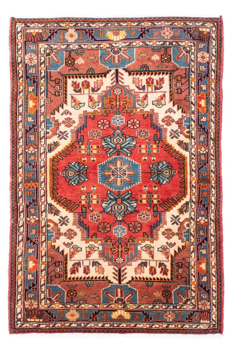 Alfombra persa - Nómada - 180 x 123 cm - rojo claro