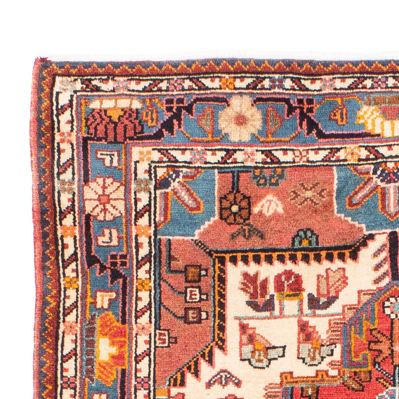 Alfombra persa - Nómada - 180 x 123 cm - rojo claro