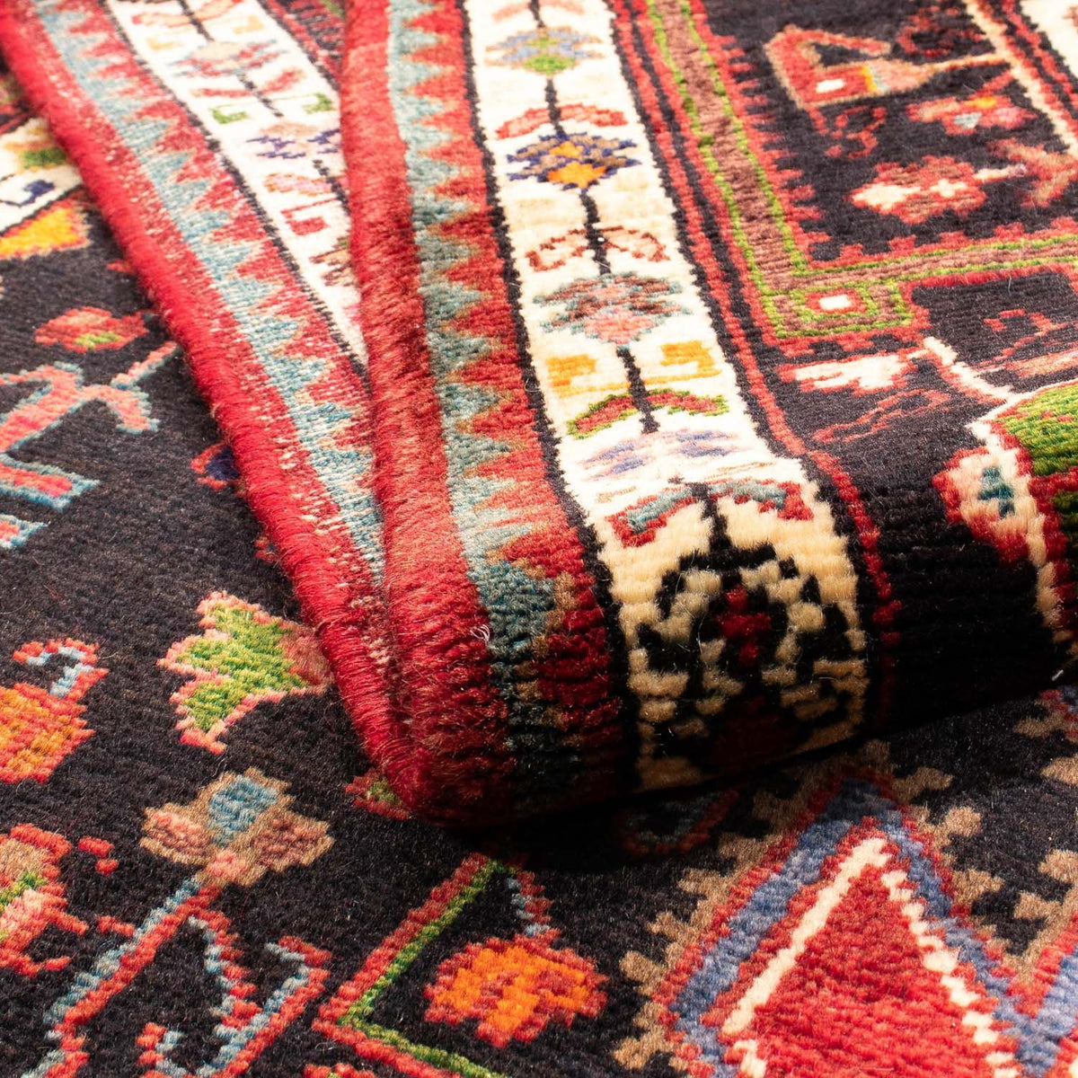 Alfombra persa - Nómada - 230 x 142 cm - azul oscuro