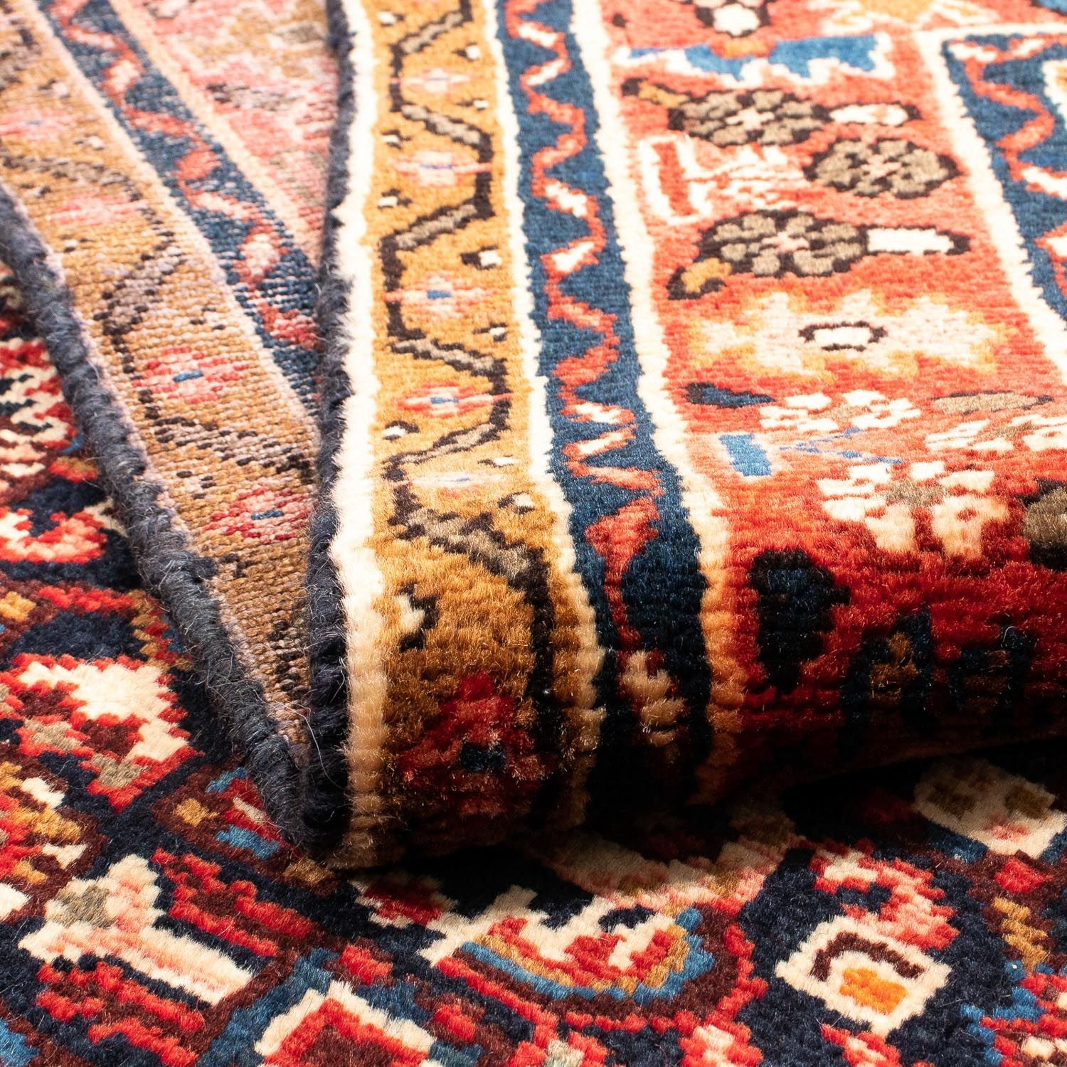 Alfombra persa - Nómada - 215 x 153 cm - azul oscuro