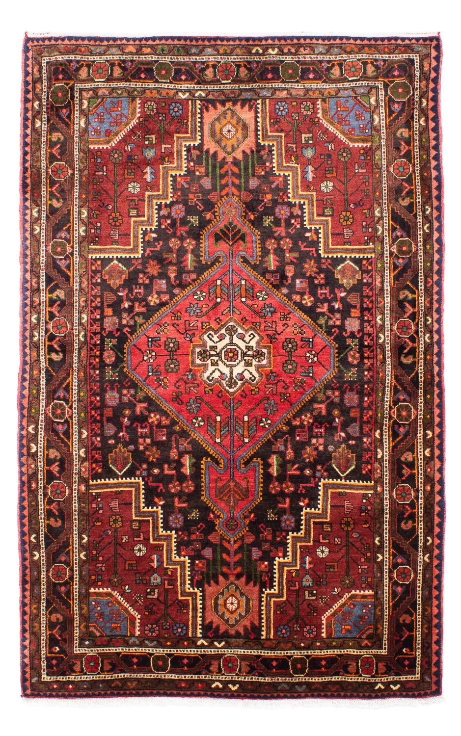 Alfombra persa - Nómada - 227 x 145 cm - azul oscuro