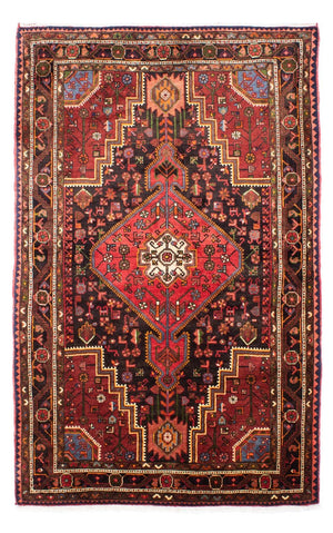 Alfombra persa - Nómada - 227 x 145 cm - azul oscuro
