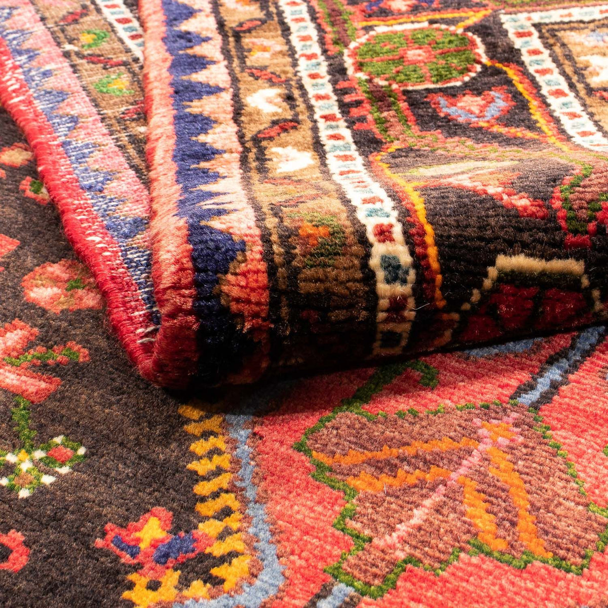 Alfombra persa - Nómada - 227 x 145 cm - azul oscuro