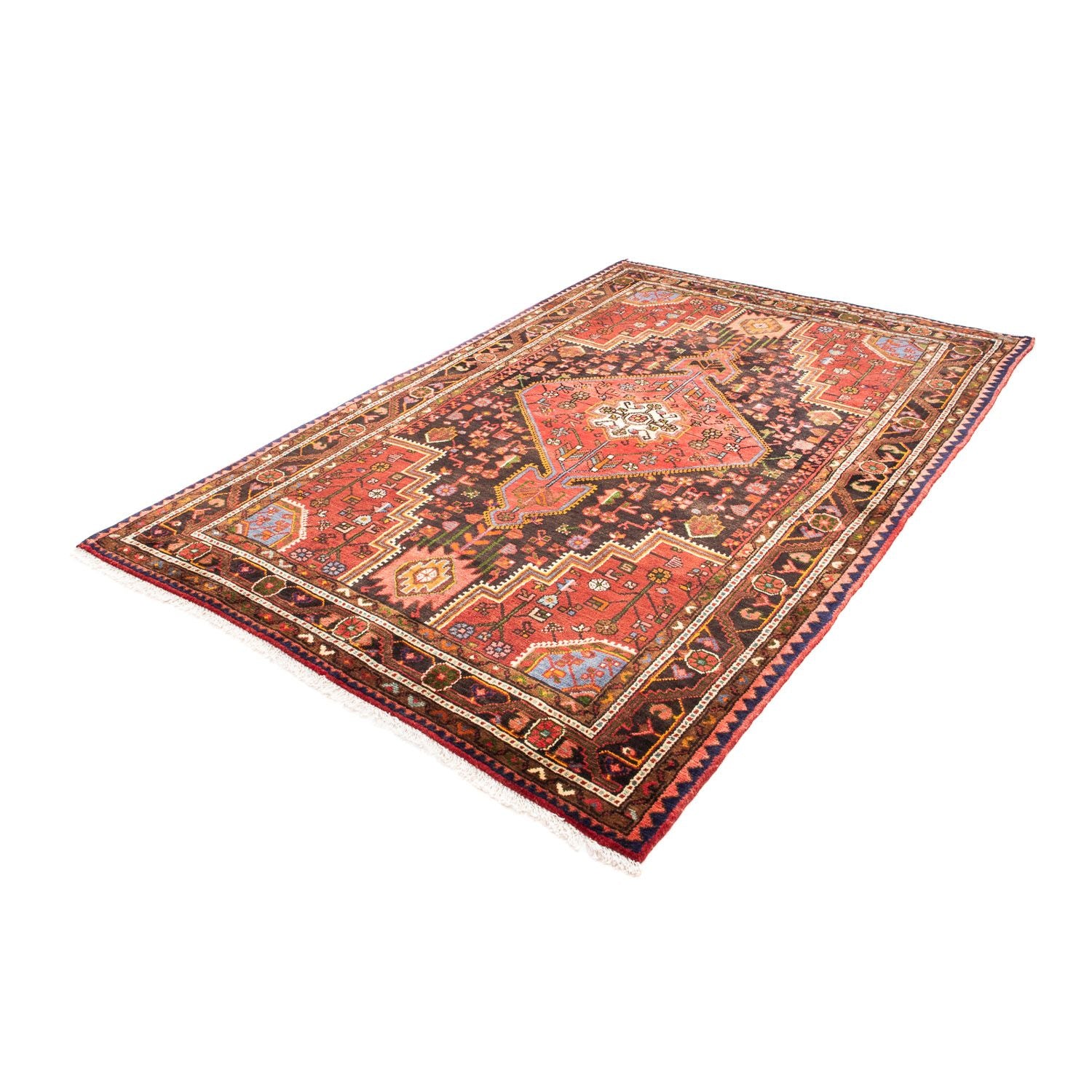Alfombra persa - Nómada - 227 x 145 cm - azul oscuro