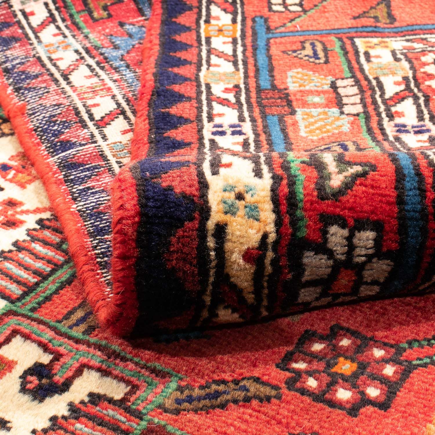 Alfombra persa - Nómada - 212 x 130 cm - rojo oscuro