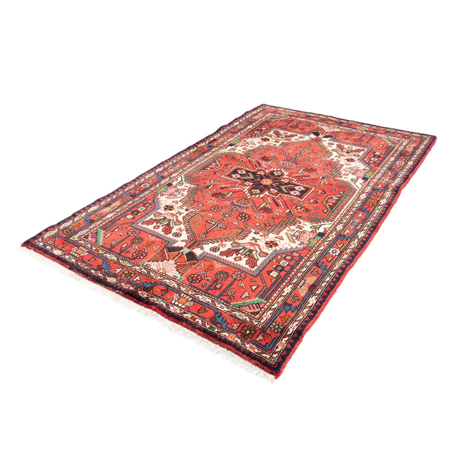 Alfombra persa - Nómada - 212 x 130 cm - rojo oscuro