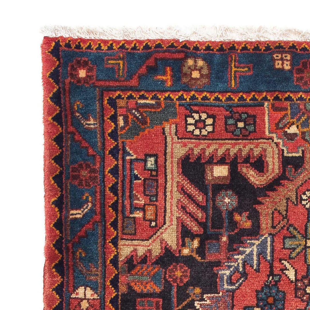 Alfombra persa - Nómada - 120 x 88 cm - rojo claro