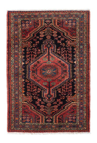 Alfombra persa - Nómada - 130 x 88 cm - azul oscuro