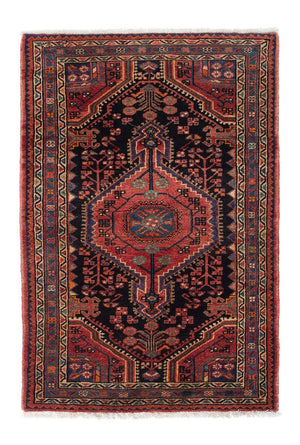 Alfombra persa - Nómada - 130 x 88 cm - azul oscuro