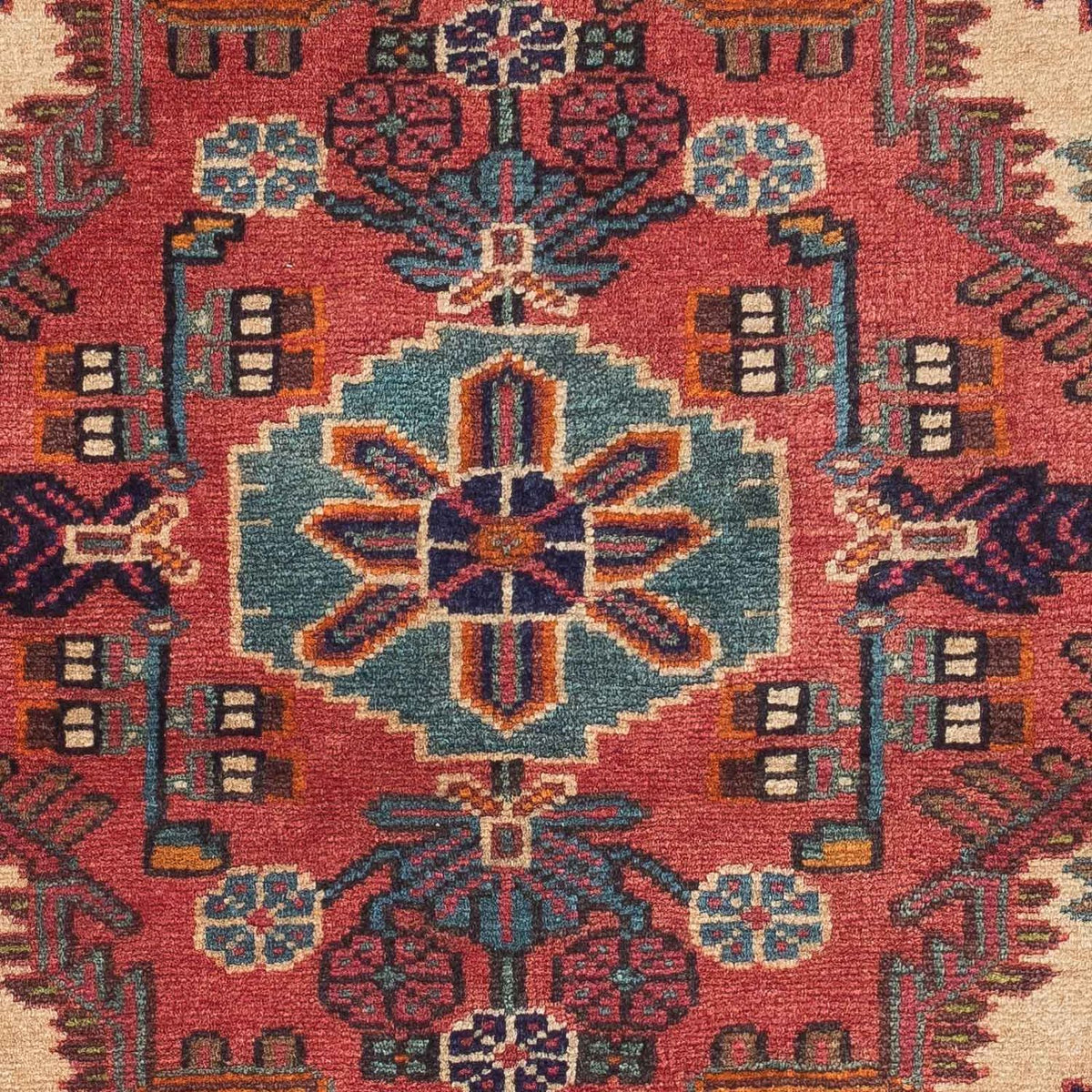 Alfombra persa - Nómada - 130 x 92 cm - rojo claro