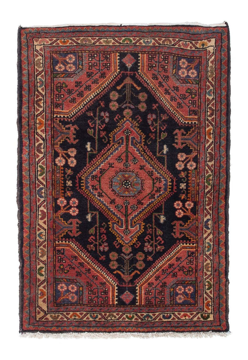 Alfombra persa - Nómada - 125 x 87 cm - azul oscuro