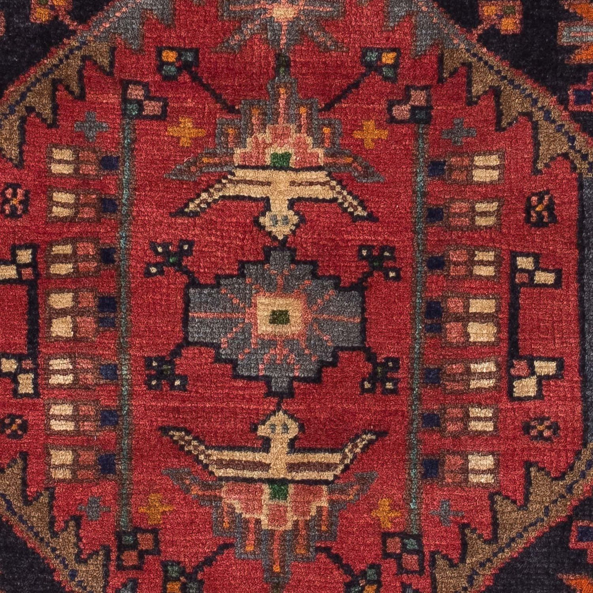 Alfombra persa - Nómada - 120 x 85 cm - rojo oscuro