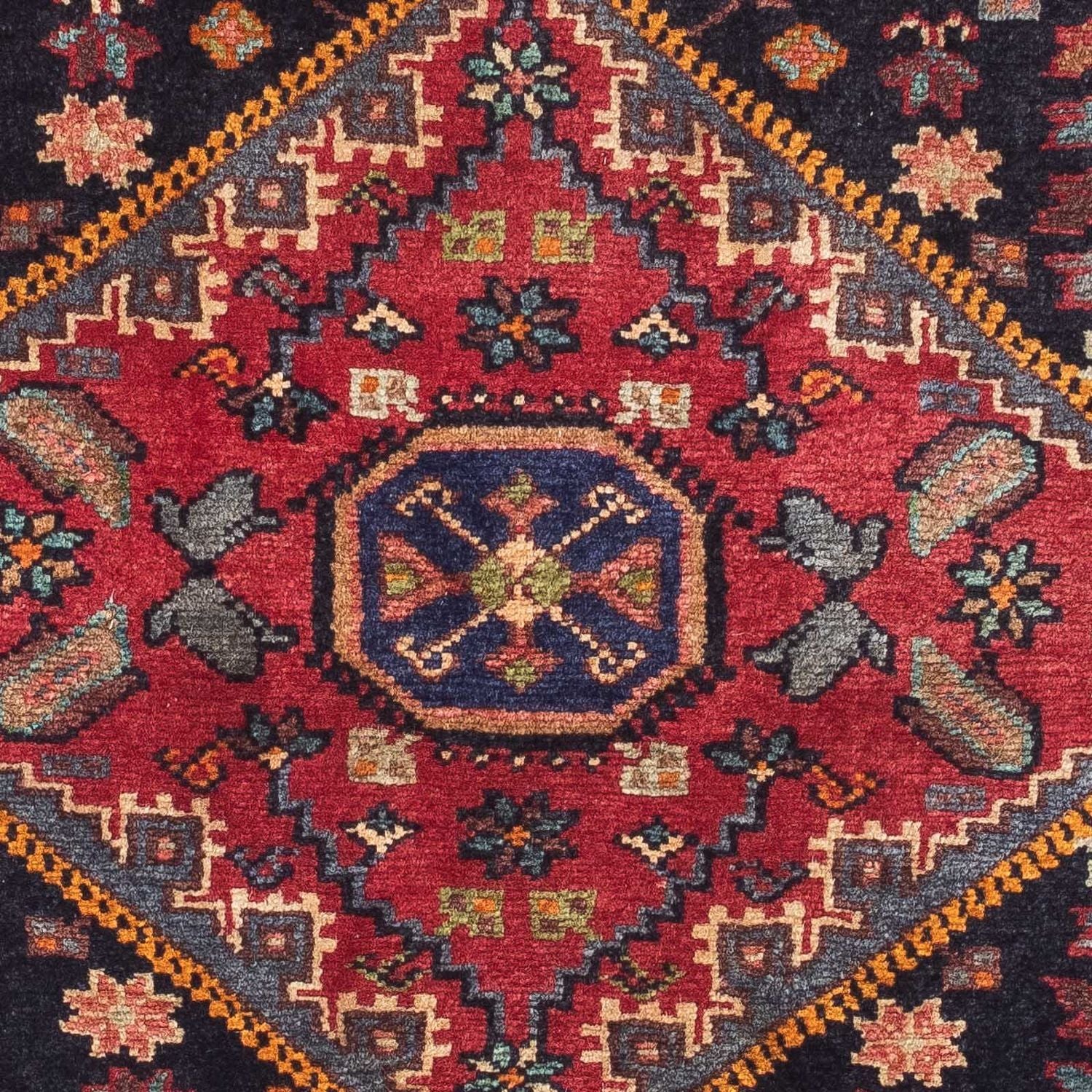 Alfombra persa - Nómada - 134 x 88 cm - azul oscuro