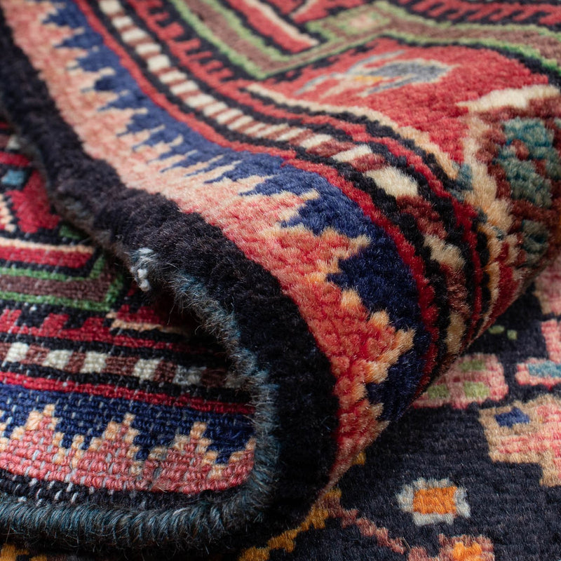 Alfombra persa - Nómada - 134 x 88 cm - azul oscuro