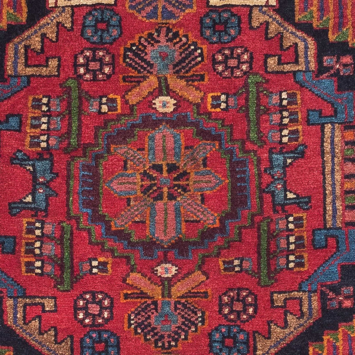 Alfombra persa - Nómada - 126 x 83 cm - rojo