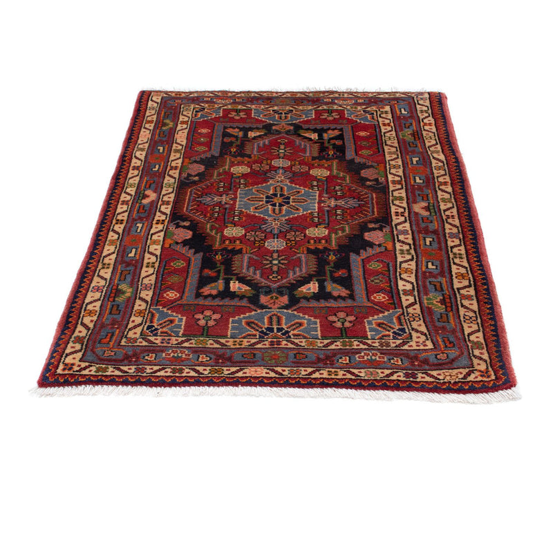 Alfombra persa - Nómada - 126 x 88 cm - rojo claro