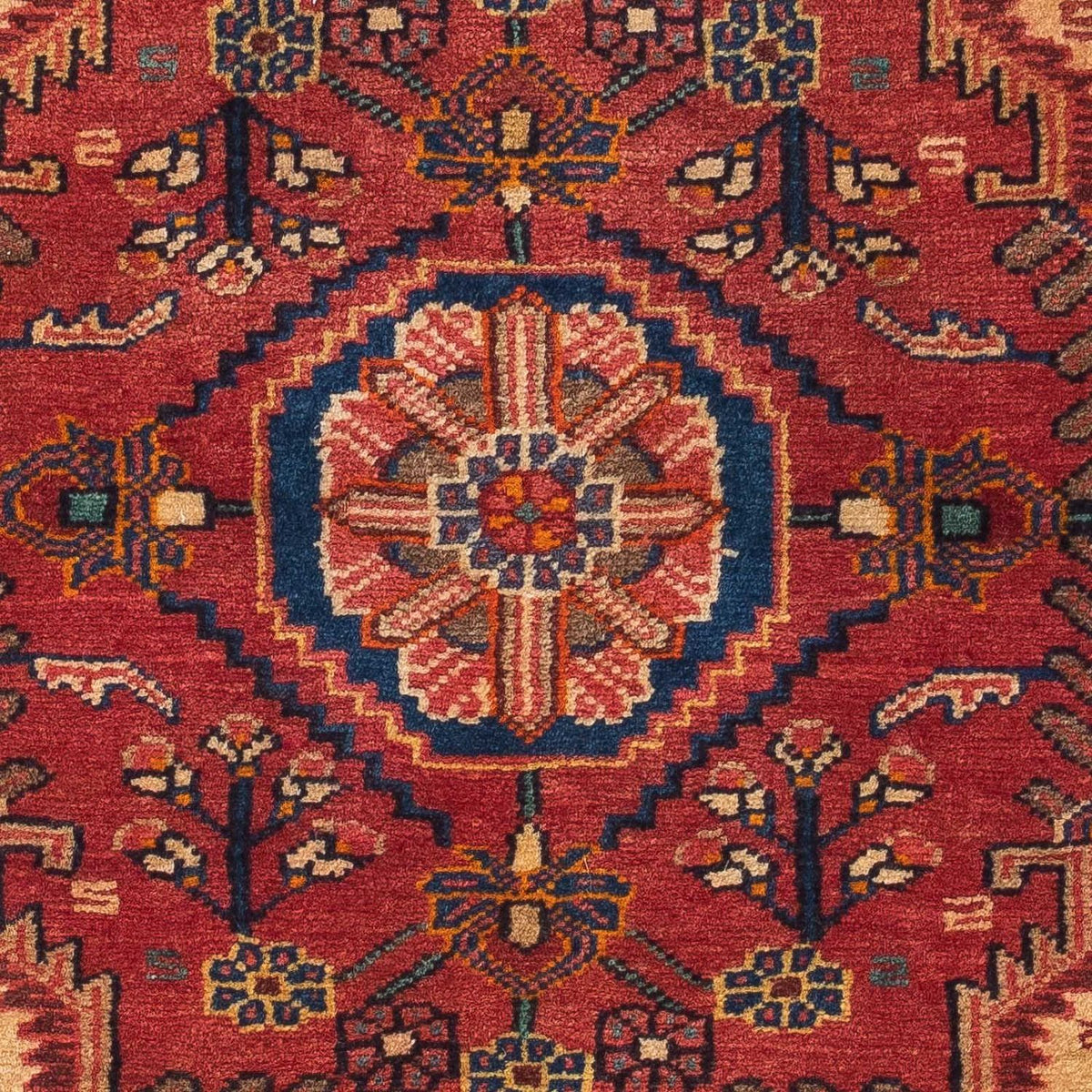 Alfombra persa - Nómada - 124 x 90 cm - rojo