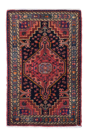 Alfombra persa - Nómada - 128 x 86 cm - azul oscuro