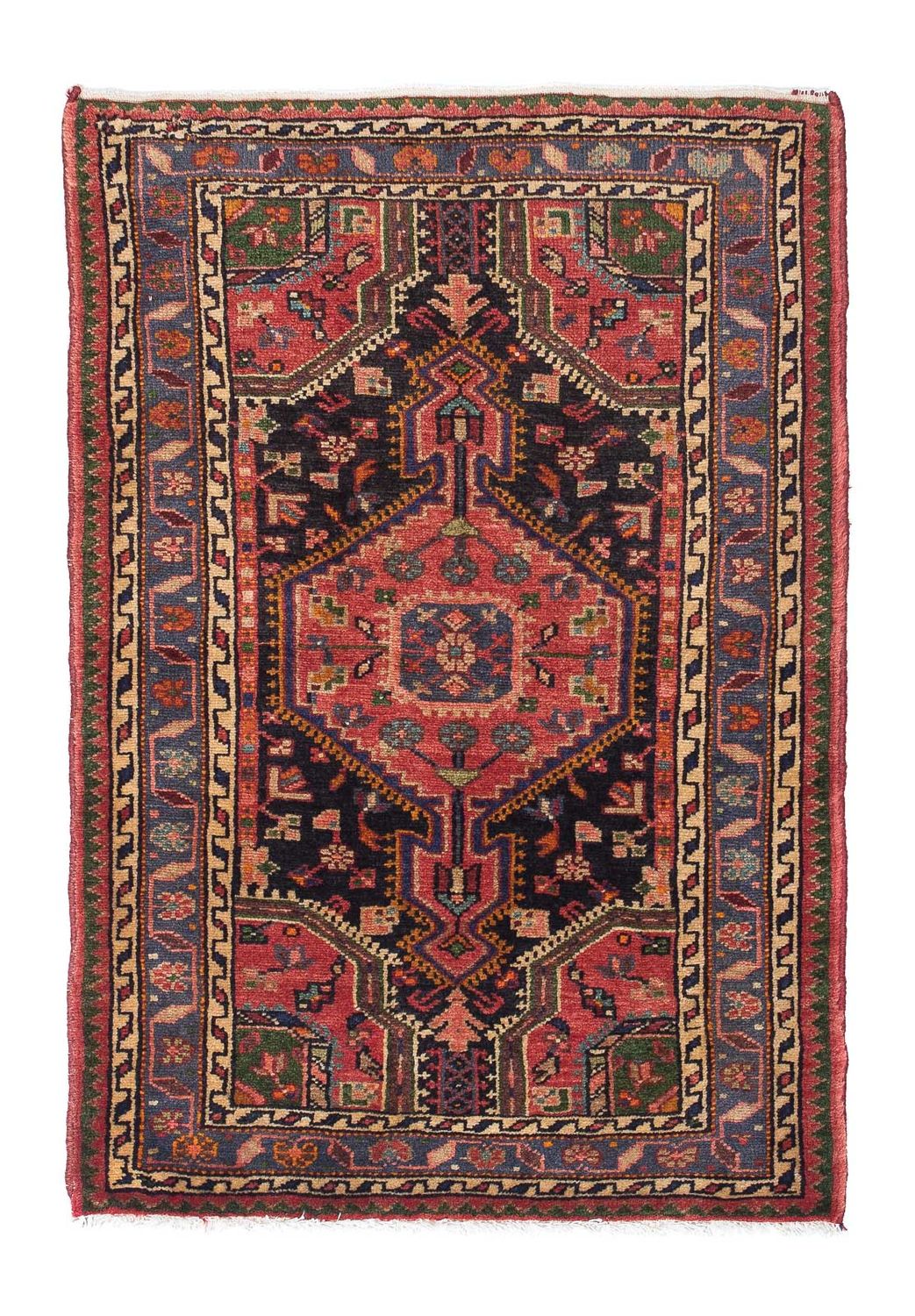 Alfombra persa - Nómada - 122 x 82 cm - rojo claro