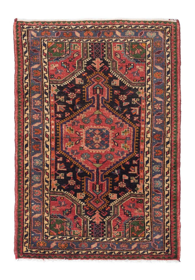 Alfombra persa - Nómada - 122 x 82 cm - rojo claro