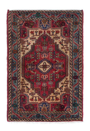 Alfombra persa - Nómada - 125 x 83 cm - rojo oscuro