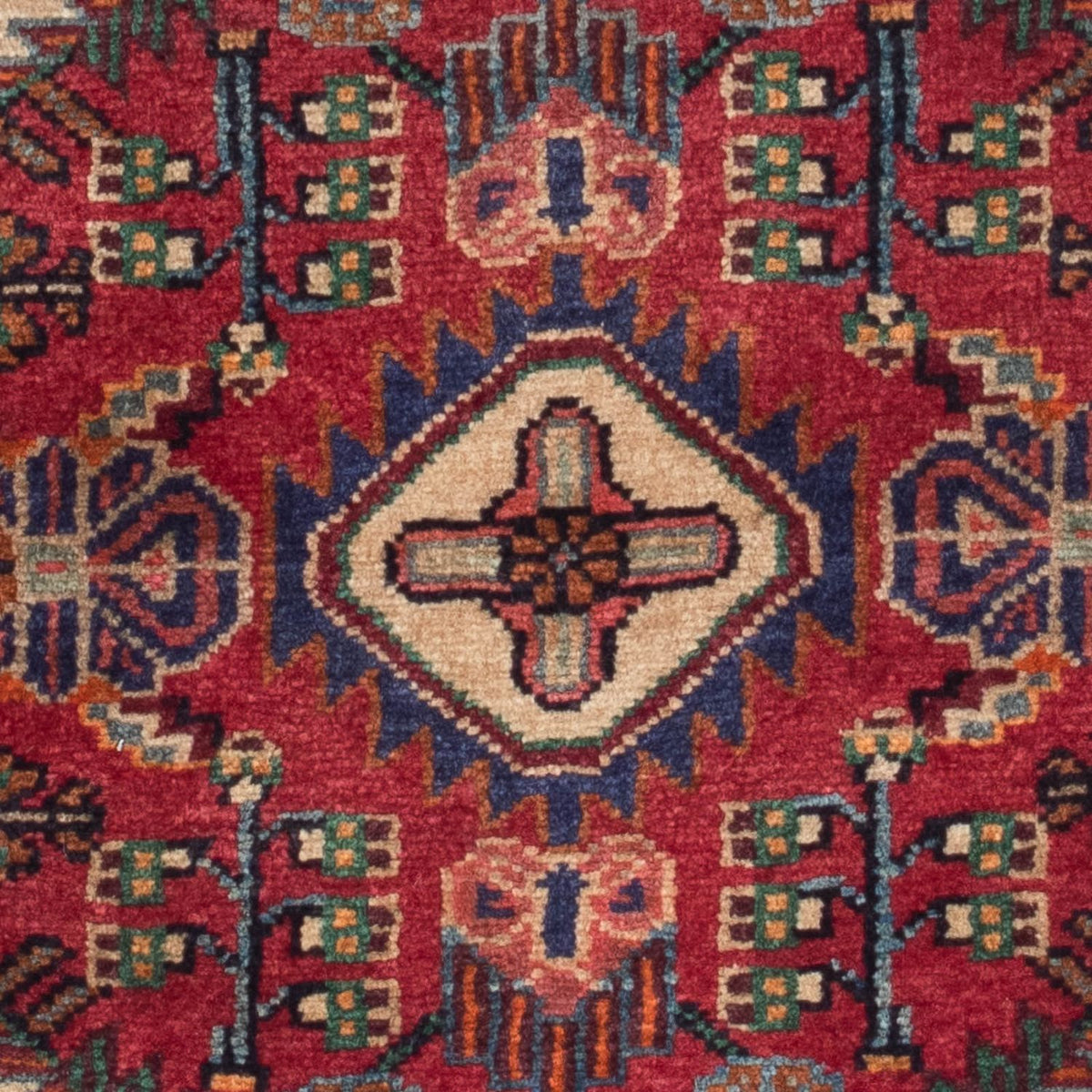 Alfombra persa - Nómada - 125 x 83 cm - rojo oscuro