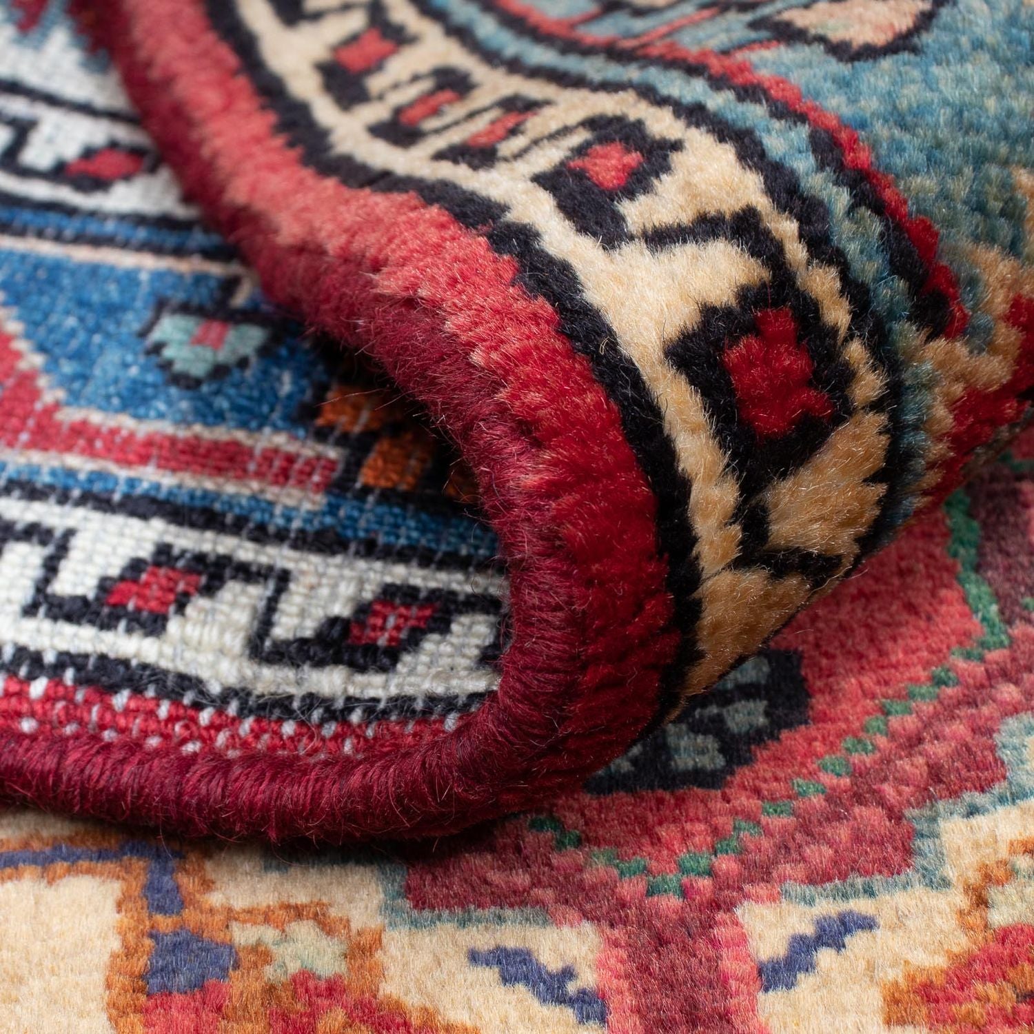 Alfombra persa - Nómada - 125 x 83 cm - rojo oscuro