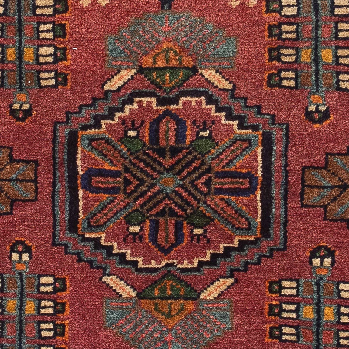 Alfombra persa - Nómada - 120 x 86 cm - rojo oscuro