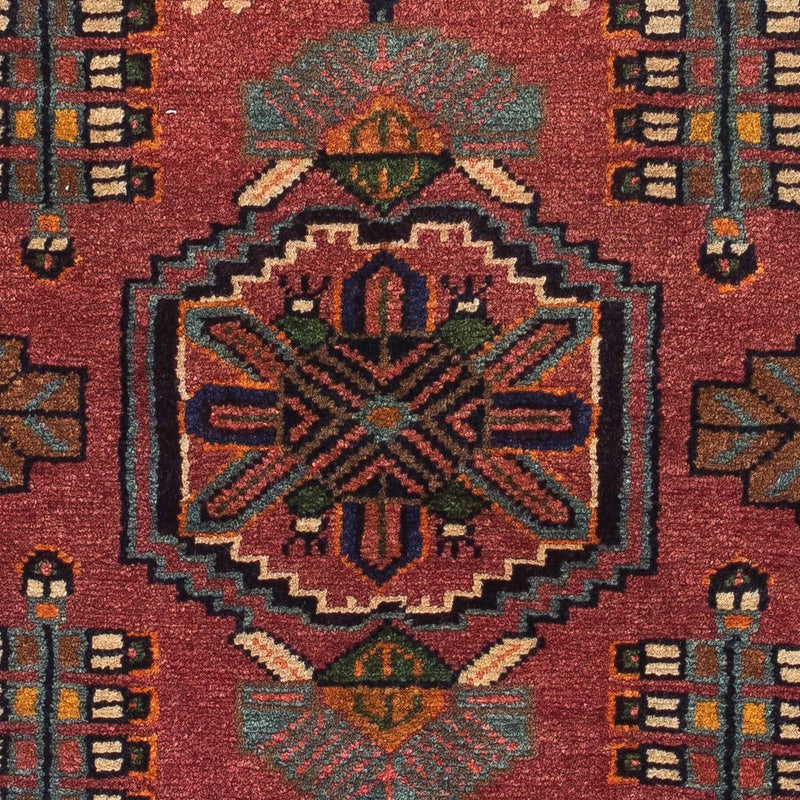 Alfombra persa - Nómada - 120 x 86 cm - rojo oscuro