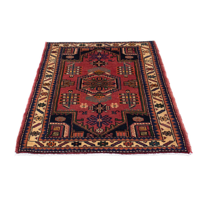 Alfombra persa - Nómada - 120 x 86 cm - rojo oscuro