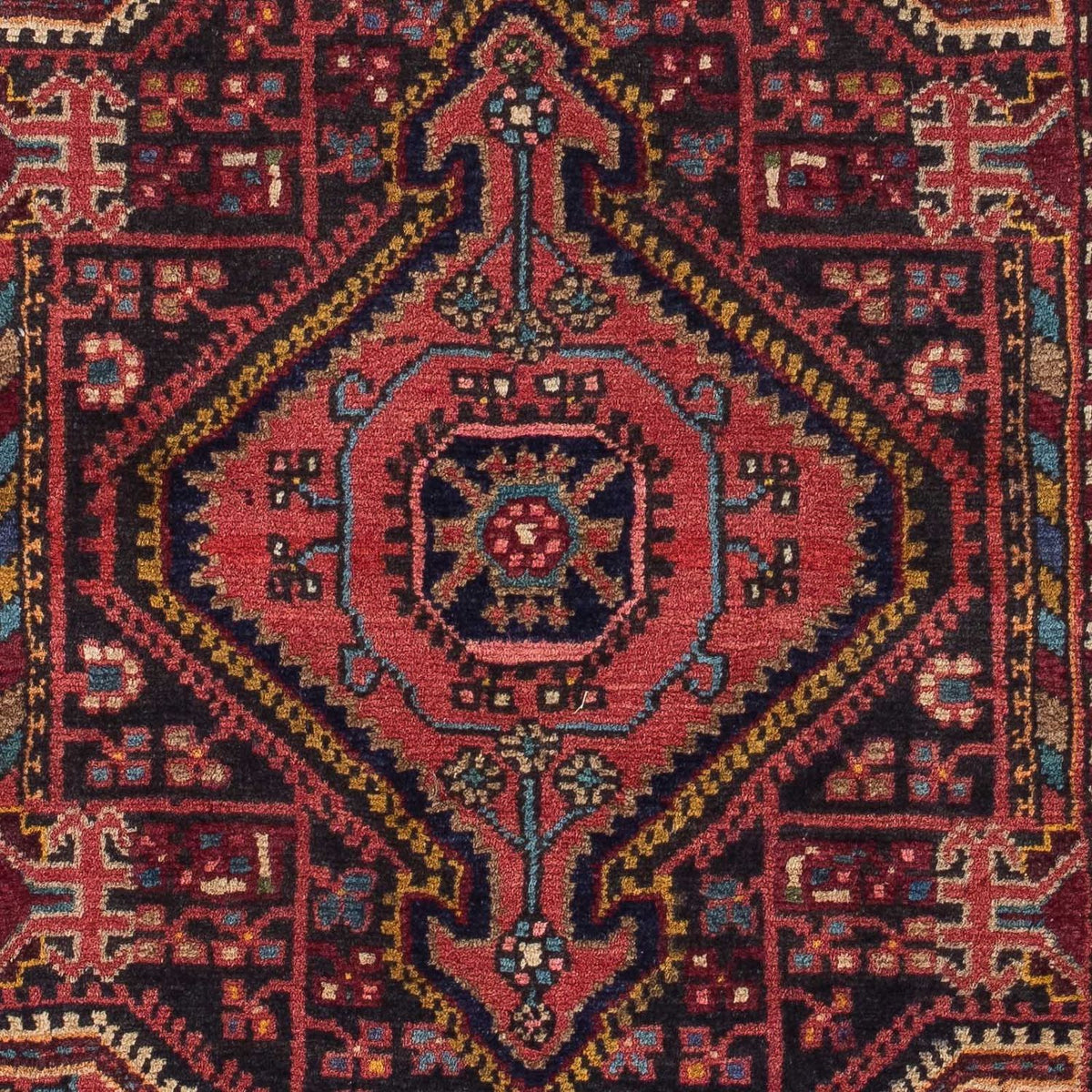 Alfombra persa - Nómada - 115 x 83 cm - rojo claro