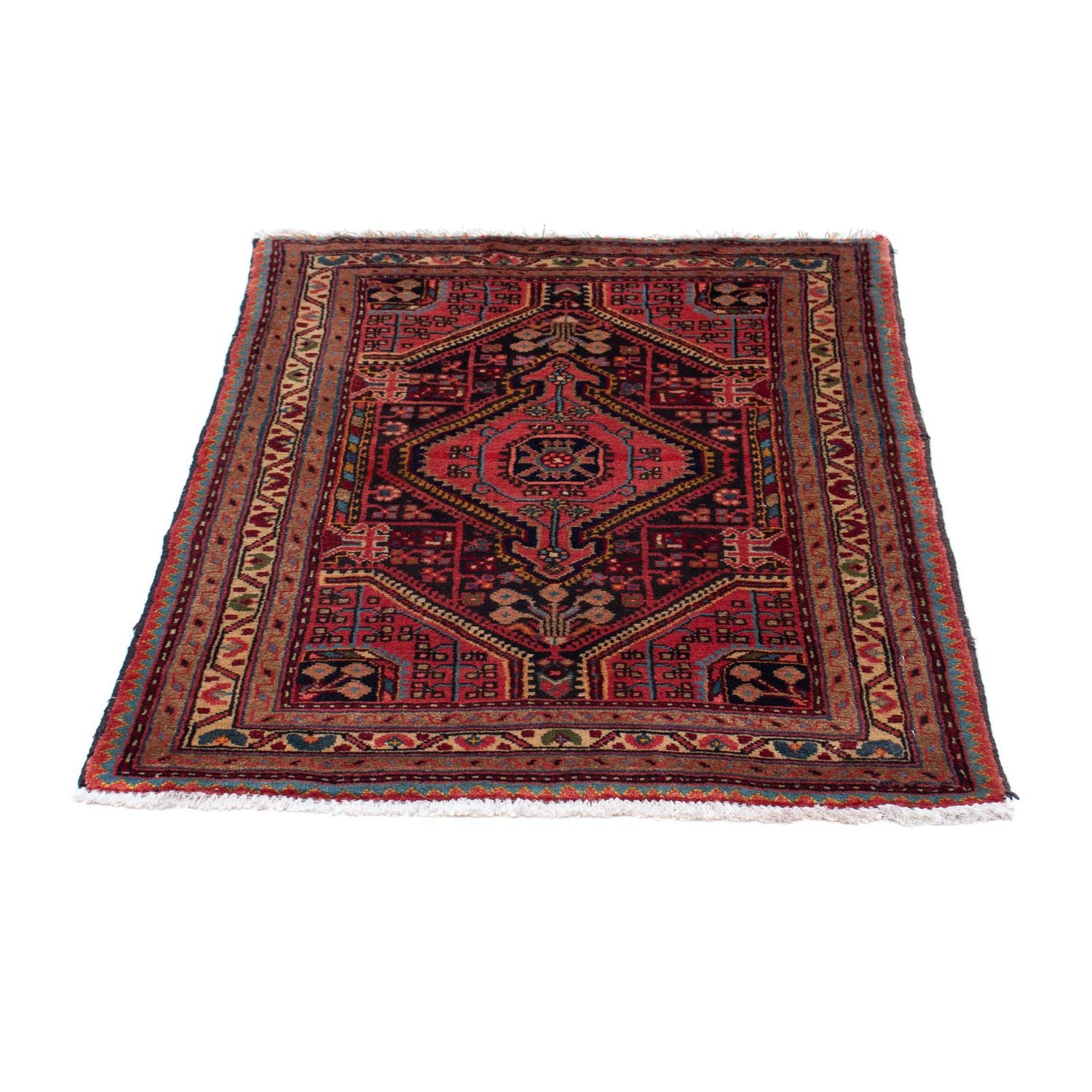 Alfombra persa - Nómada - 115 x 83 cm - rojo claro