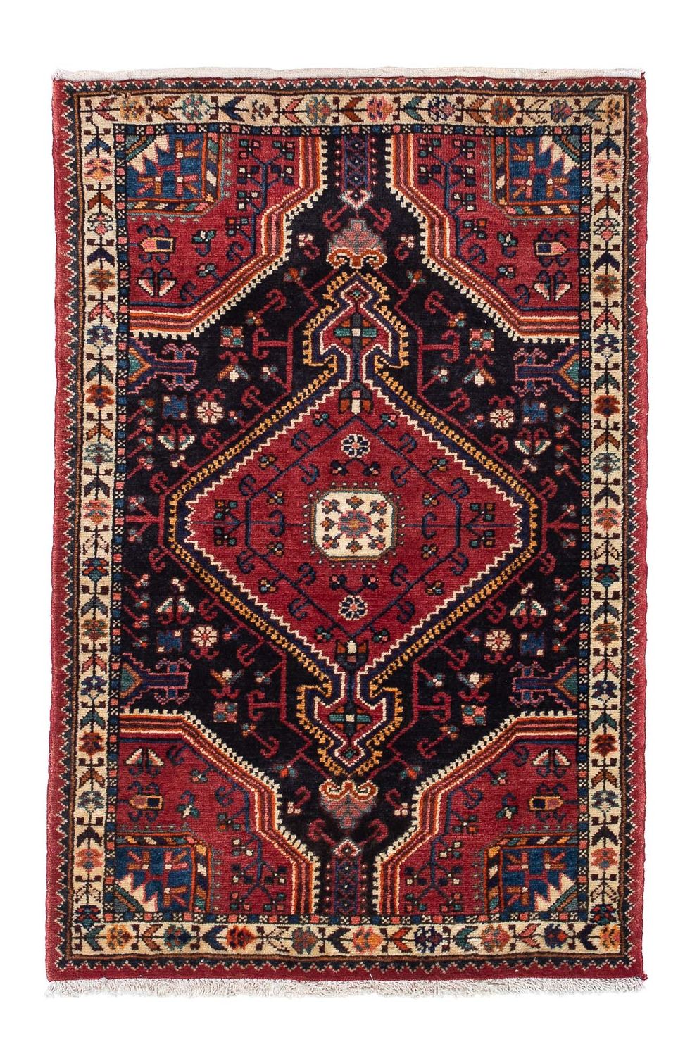 Alfombra persa - Nómada - 122 x 78 cm - azul oscuro