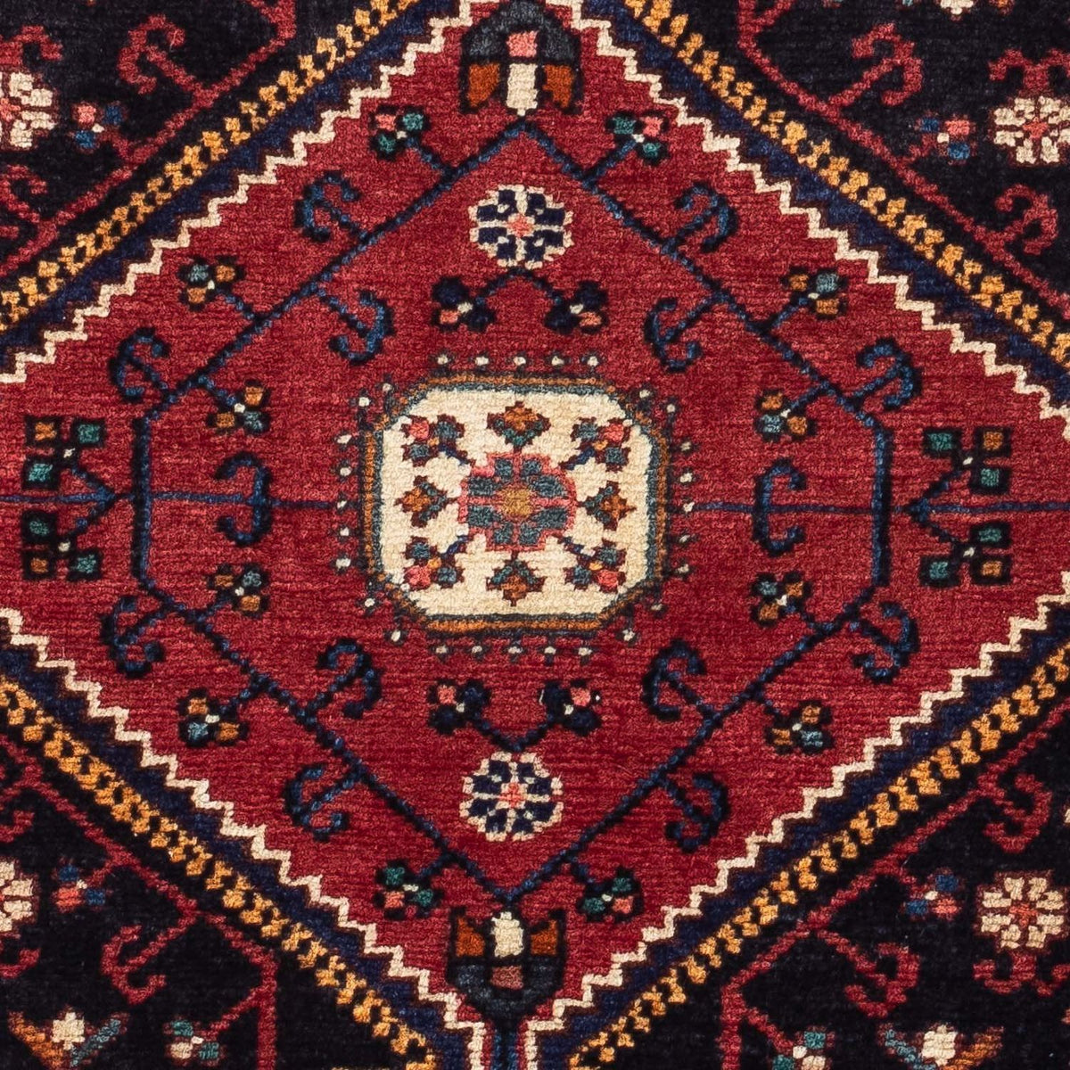 Alfombra persa - Nómada - 122 x 78 cm - azul oscuro