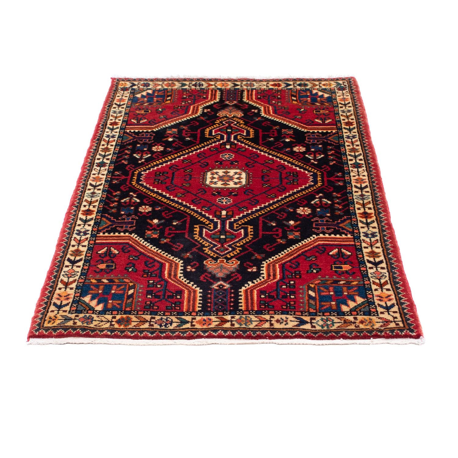 Alfombra persa - Nómada - 122 x 78 cm - azul oscuro