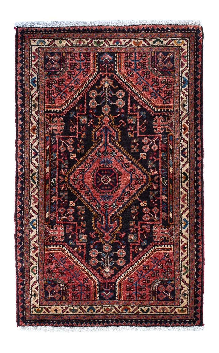 Alfombra persa - Nómada - 130 x 85 cm - azul oscuro