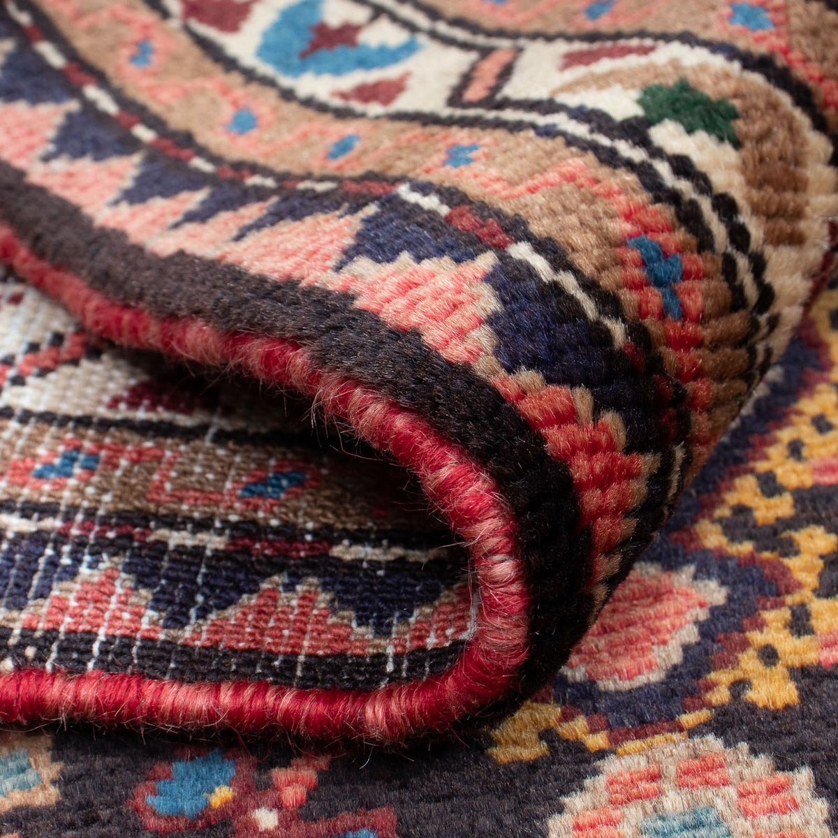 Alfombra persa - Nómada - 130 x 85 cm - azul oscuro