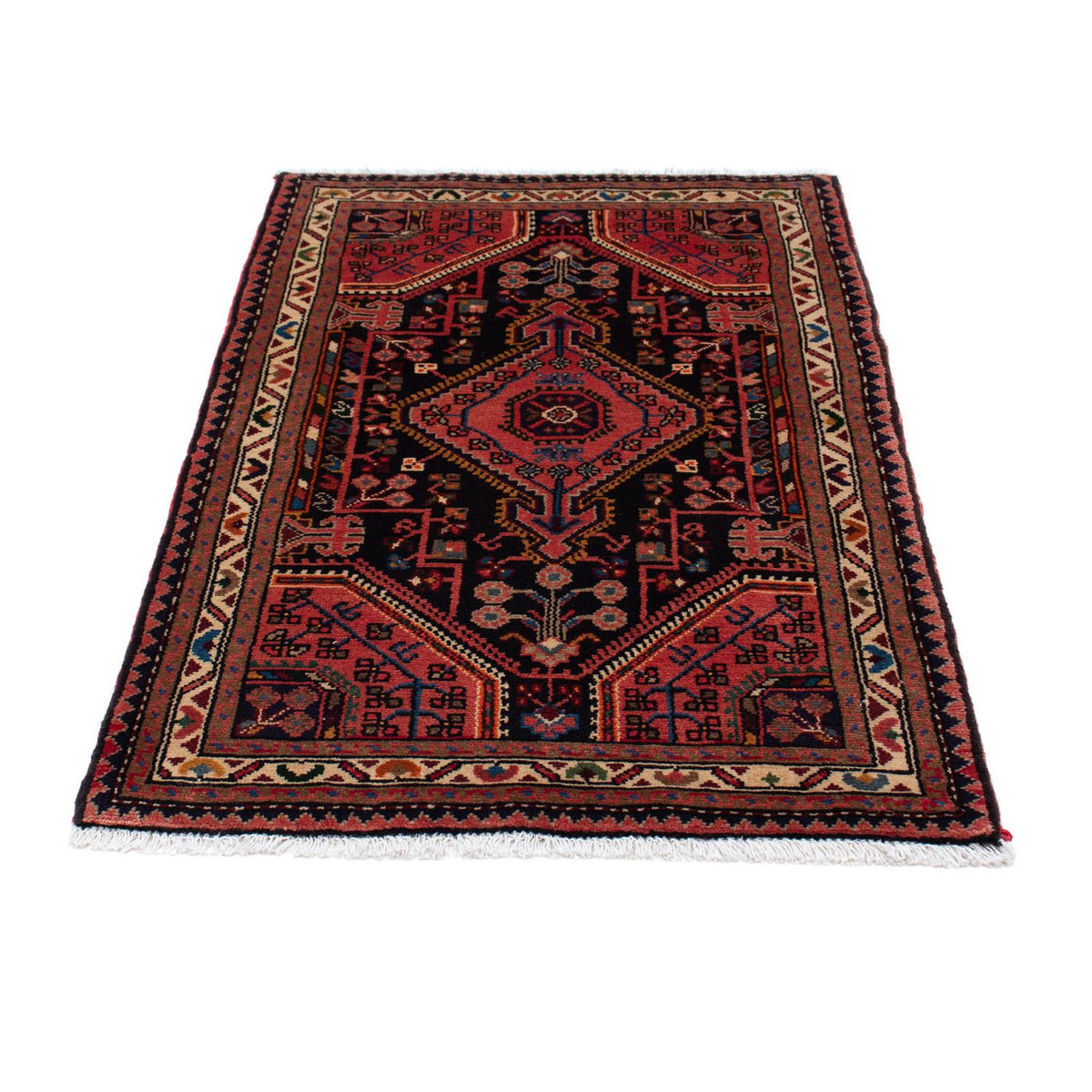 Alfombra persa - Nómada - 130 x 85 cm - azul oscuro