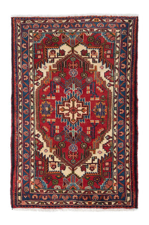 Alfombra persa - Nómada - 133 x 90 cm - rojo oscuro