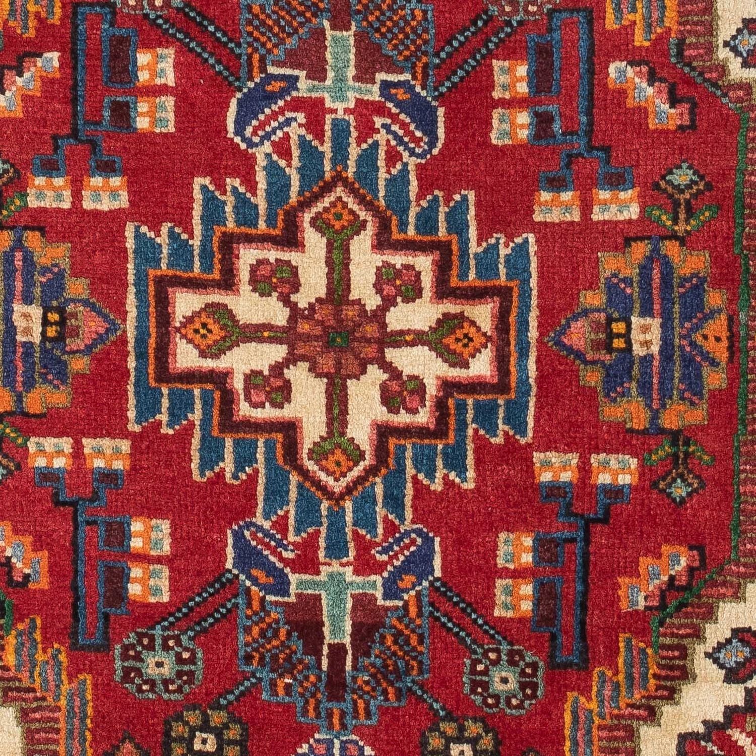 Alfombra persa - Nómada - 133 x 90 cm - rojo oscuro