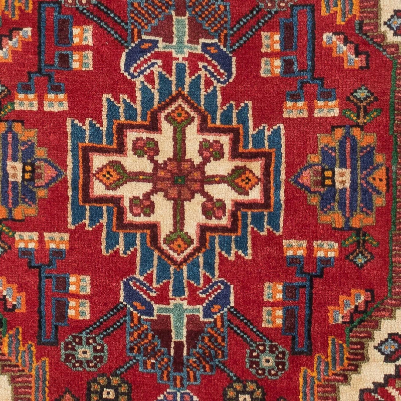 Alfombra persa - Nómada - 133 x 90 cm - rojo oscuro
