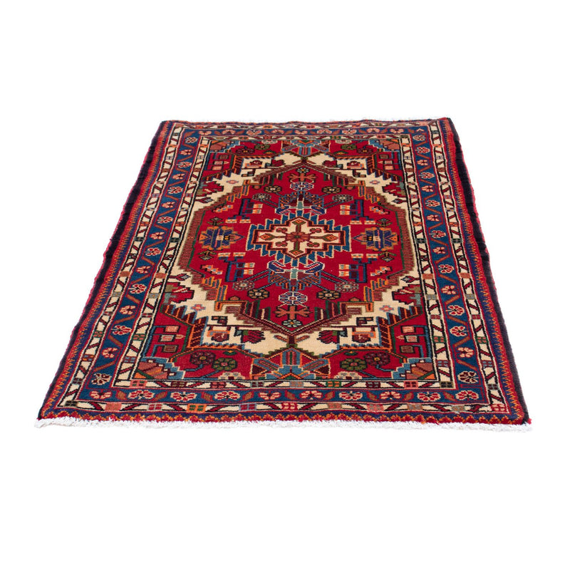 Alfombra persa - Nómada - 133 x 90 cm - rojo oscuro