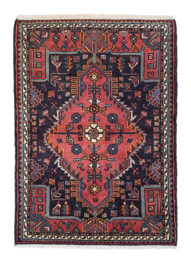 Alfombra persa - Nómada - 115 x 84 cm - azul oscuro