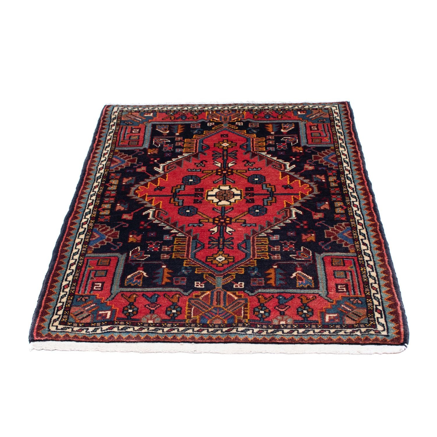 Alfombra persa - Nómada - 115 x 84 cm - azul oscuro