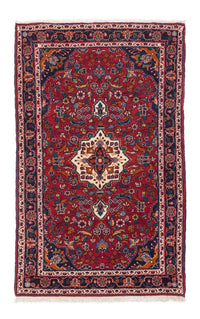 Alfombra persa - Nómada - 128 x 88 cm - rojo oscuro